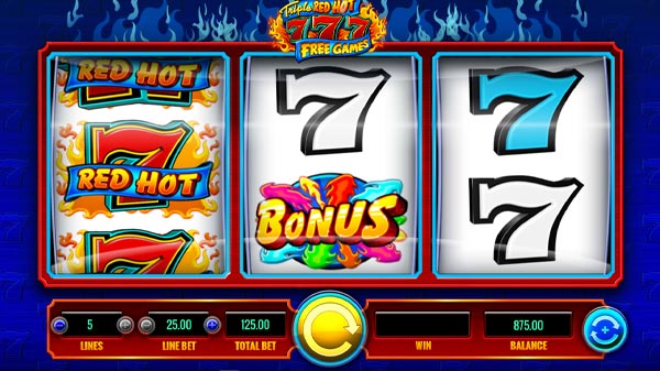 Triple Red Hot 777 Slot Machine